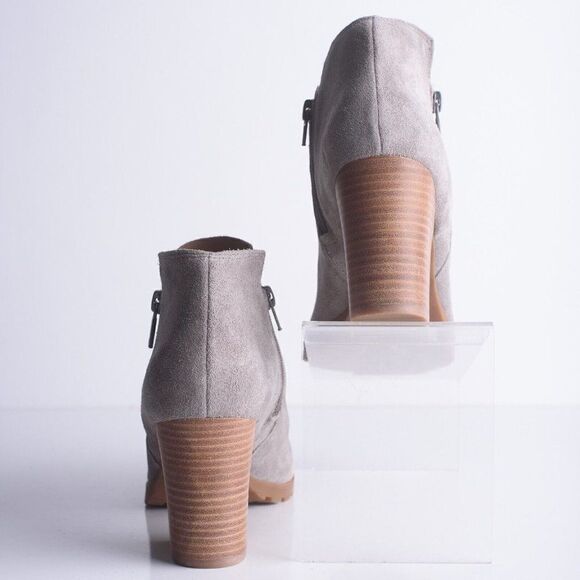 Lucky Brand Womens Noryn Gray Suede Ankle Boots heeled Booties US 10 EU 42 NWOT - Picture 6 of 8
